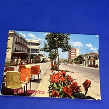 VILLAMARINA VIALE CON ALBERI   VIAGGIATA 71 CARTOLINA SOUVENIR
