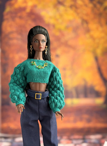 Crop top maglia verde - maglia,