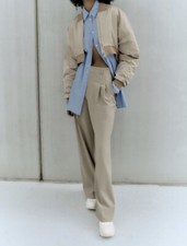 ZARA PANTALONE DONNA VERDASTRO