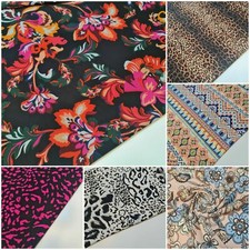 Floral / Polka Crepe Material