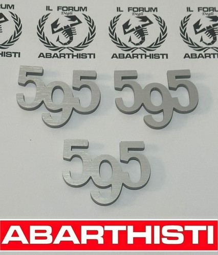 Abarth loghi 595 metallo - x3, in