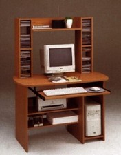 Scrivania Ciliegio Porta Computer con rialzo porta Cd 110x60x144h  ART.6542