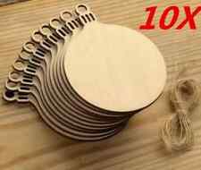 10 pezzi fette di legno rotonde fai da te cerchi non finiti decorazioni natalizie in legno