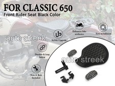 Per Royal Enfield Classic 650 Sedile Guidatore in Pelle Originale Nero