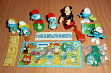 SERIE COMPLETA I PUFFI 3 (SD321 - SD352) + 8 BPZ KINDER SORPRESA ITALIA 2017 