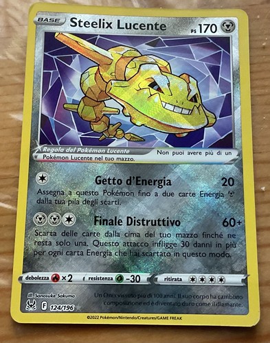 Carta pokemon steelix lucente - pokemon,