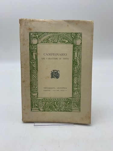 Campionario dei caratteri - , di