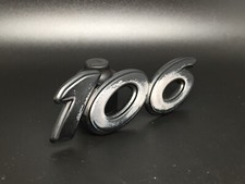 PEUGEOT 106 LOGO SIGLA EMBLEMA FREGIO STEMMA SCRITTA TARGHETTA BADGE TARGA NOME
