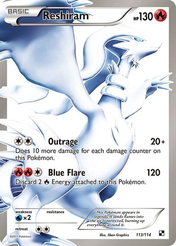 Reshiram 113 114 pokemon - -,