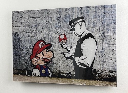 Banksy impression en verre - impression,