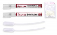 Angelus Set Pennarelli Vuoti Ricaricabili Colore Tintura Pelle Punte 3 mm 5 mm