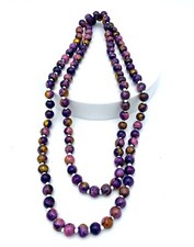 Collana Doppia In Perle Viola