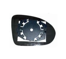 Mirror plate with - glass, guide