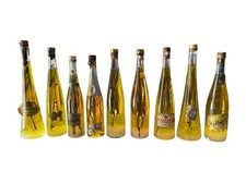 Lotto 9 Bottiglie Vintage “Millefiori” – Liquore Decorativo d’Epoca Anni ’50/’60