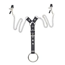 Pinze per capezzoli con anello fallico bondage costrittivo sexy shop