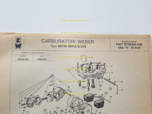 Weber carburatore dhta - weber, 28/30