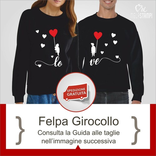 Felpe coppia love amore - felpe,