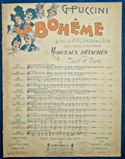 OPÉRA PUCCINI PARTITION LA