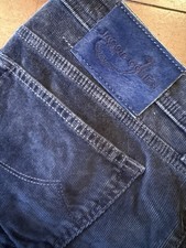 Jacob Cohen pantalone uomo W 40 in velluto di cotone a costine blu/grigio scuro