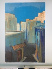 QUADRO OLIO SU TAVOLA MIDES GATTAI CM 60 X 90 1971 senza cornice