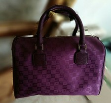 Borsa donna  baulettogrande con due manici e tracolla viola marca Sisley