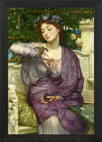 Quadro ragazza con uccellino - quadro, e