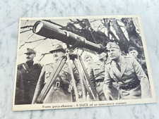 IL DUCE AD UN OSSERVATORIO FRONTE GRECO ALB. FASCIO FASCISMO VECCHIA CARTOLINA
