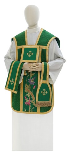 Pianeta verde con stola - verde, casula