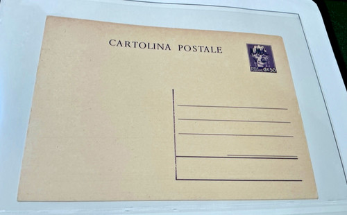 Rara cartolina sovrastampa amg - sovrastampa,