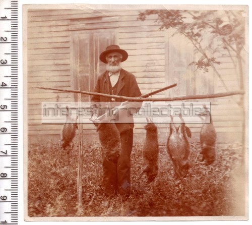 Antique rifle hunter with - antique,
