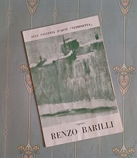 Volantino promozionale vintage 1965 Parma mostra dipinti pittore Renzo Barilli