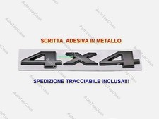 STEMMA LOGO SCRITTA 4X4 PER JEEP RENEGADE CHEROKEE NERO OPACO IN METALLO!!!