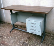 ECCEZIONALE SCRIVANIA METALLICA ANNI 50 STILE ALBINI - ZANUSO