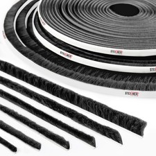 Autoadesivo Guarnizione a Spazzola Nero Porta Finestra