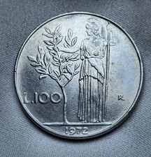 Moneta da 100 lire Minerva 1972