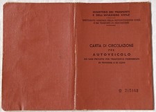 FlAT 500 Giardiniera 1965 Targa Como Libretto VENDO solo per uso Collezionistico