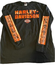Harley Davidson Motorcycles Hill Billy Maglietta Manica Lunga Nera XL Tennessee