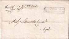 C19017-PERIODO NAPOLEON, PREF.,ANNULLO OVALE A PUNTI DI SAN GIOVANNI, PER ANZOLA