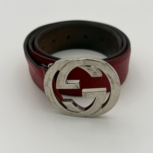Cintura gucci rossa unisex - cintura,