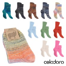 Calze di lana Celodoro donna e uomo Mouline con risvolto