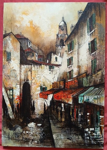 Superbe huile 1975 par - huile,