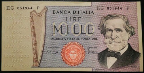 1000 lire verdi - 1000, g.