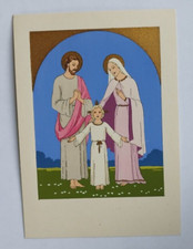 ai788 cartolina  arte sacra ars nova dipinta a mano sacra famiglia
