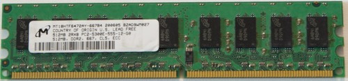 Micron 512mb ddr2 pc2 5300e - 512mb, pc2-5300e