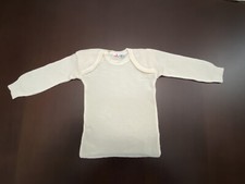 MAGLIA INTIMA MANICA LUNGA NEONATO PURA LANA VERGINE MIS. 4 VINTAGE ANNI '60