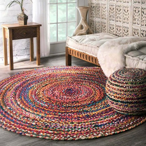 Tappeto rotondo cotone multi