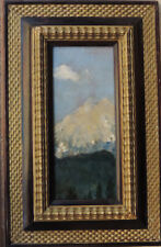 Dipinto olio su cartoncino Cesare Tallone cm 12,5 x 26 piu' cornice