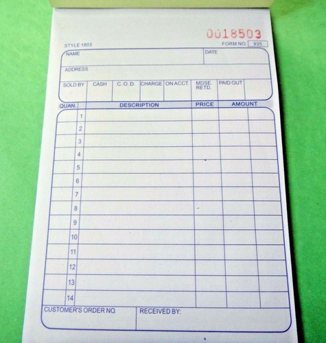 Nuovo libro ordini vendita - nuovo,