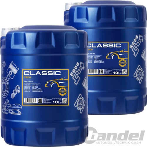 2x10 litri olio motore mannol - 2x10,