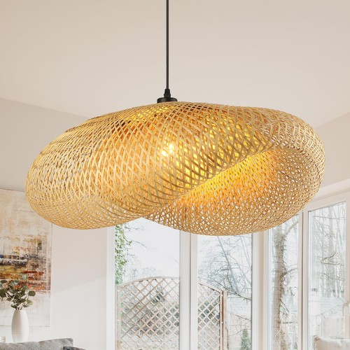 Retrò rattan lampadario - rattan,
